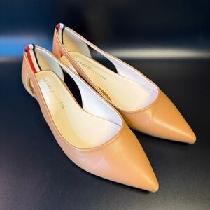 Tommy‎ Hilfiger Pointed Toe D'orsay Flats Striped Heel Detail Size 8M